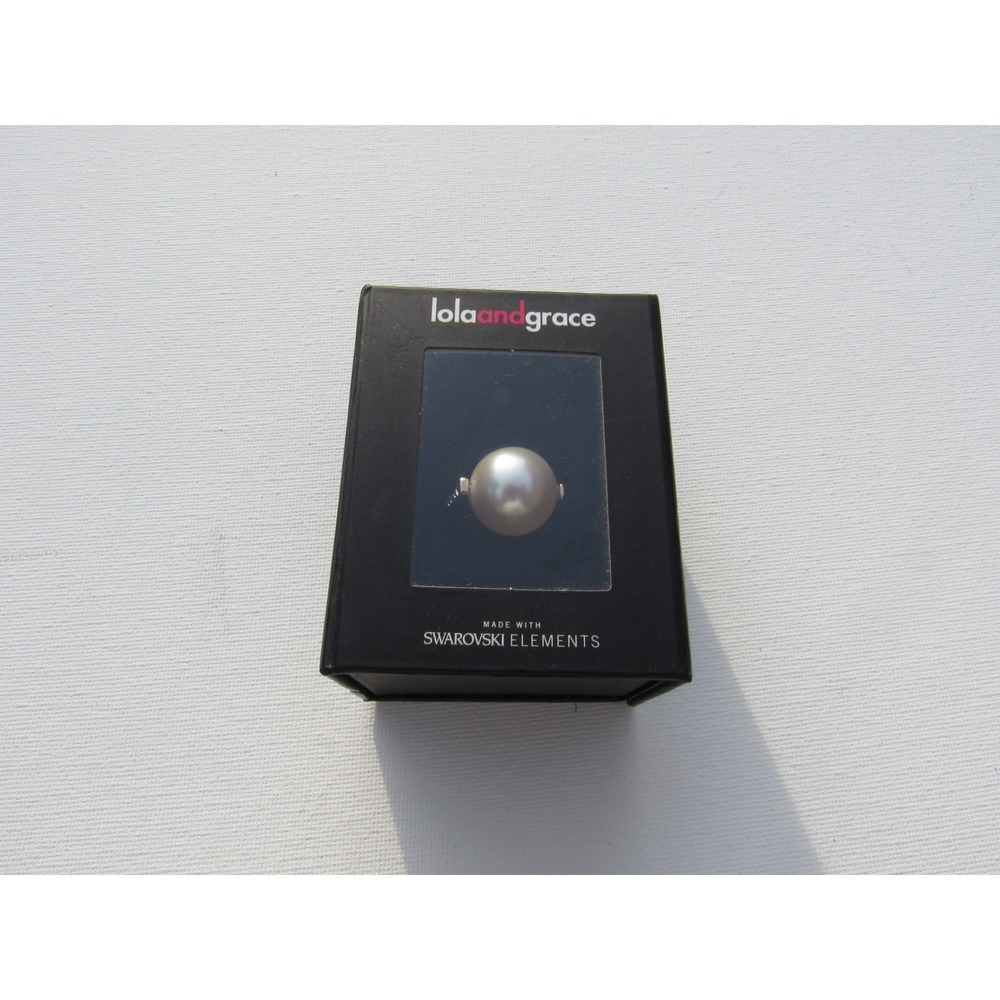Lolaandgrace‎ Swarovski Elements Pearl & Crystal Gold Tone Ring Size 52 (US 6)